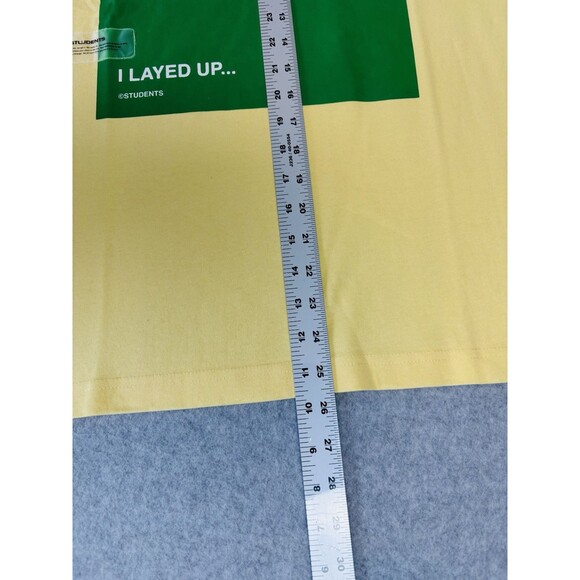 Students Golf Men's T-Shirt “I Layed Up”  Tee - Size Small Yellow Green Face NWT - Picture 4 of 9